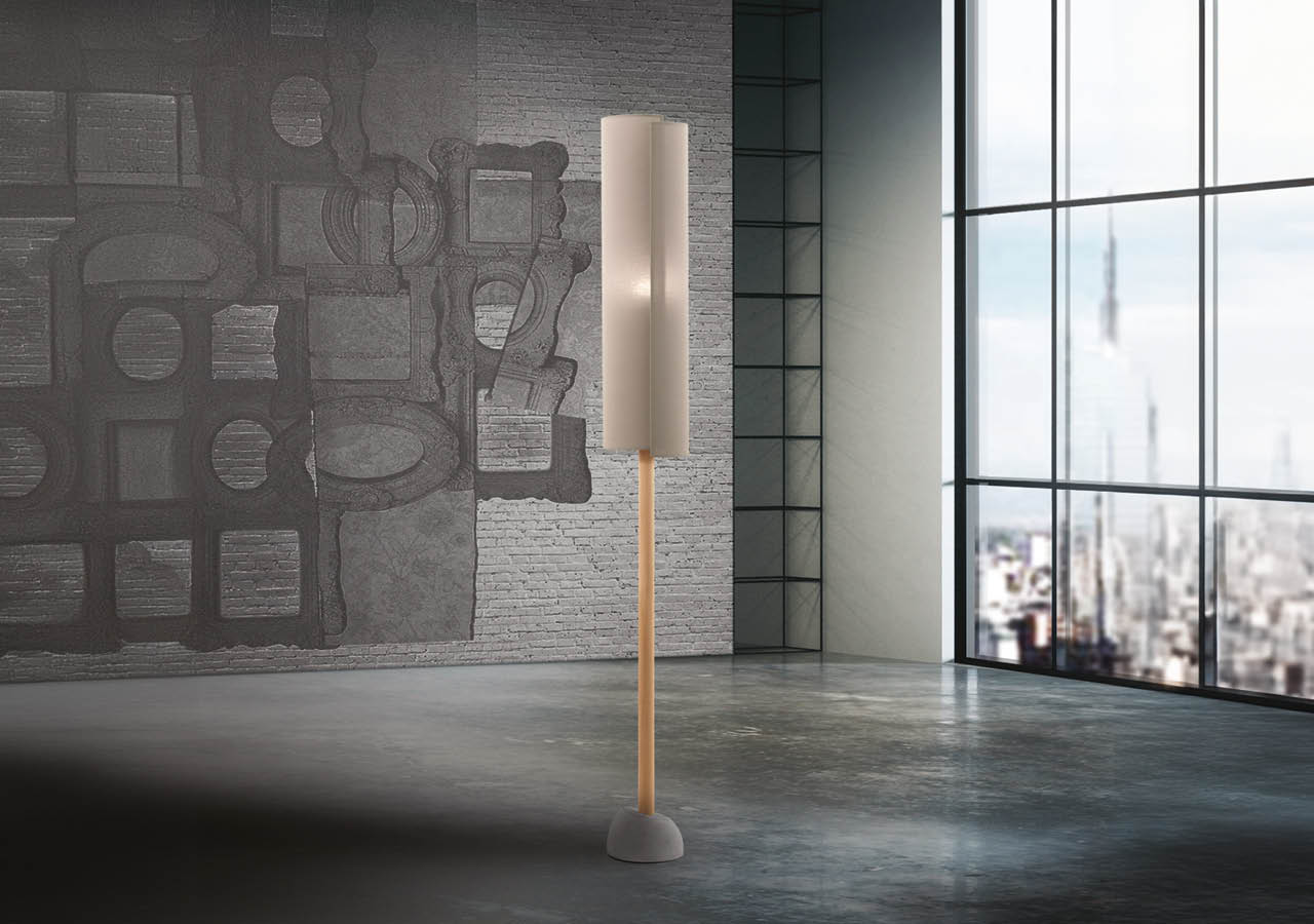 New grunge concrete office interior with empty wall and city view. Mock up, 3D Rendering 