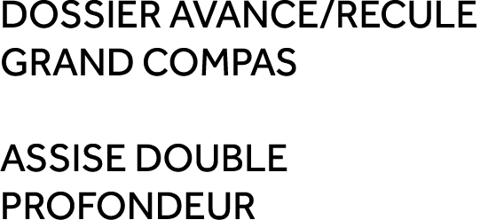 dossier avance/recule grand compas Assise double profondeur