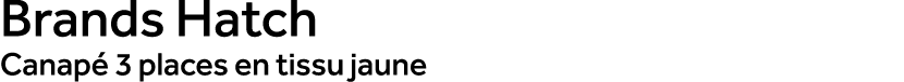 Brands Hatch Canap 3 places en tissu jaune