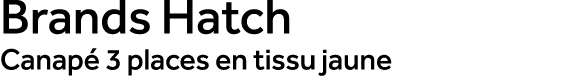 Brands Hatch Canap 3 places en tissu jaune