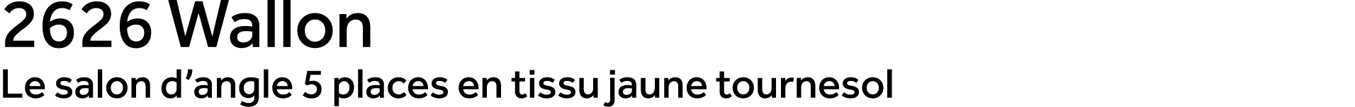 2626 Wallon Le salon d’angle 5 places en tissu jaune tournesol