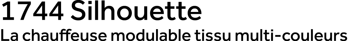 1744 Silhouette La chauffeuse modulable tissu multi couleurs