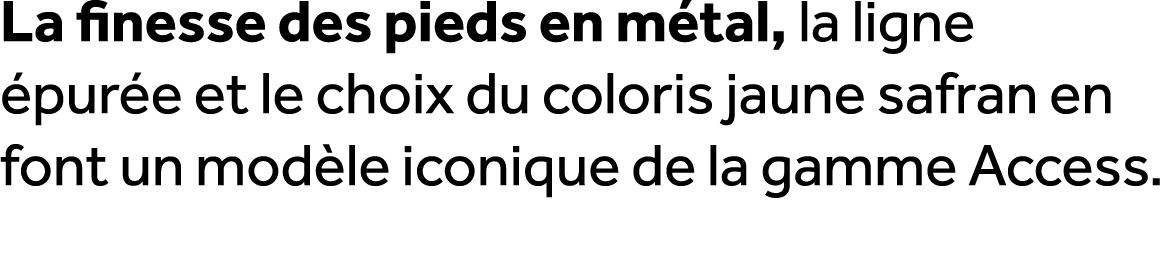La finesse des pieds en m tal, la ligne pur e et le choix du coloris jaune safran en font un mod le iconique de la g...