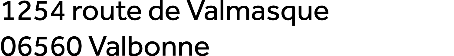 1254 route de Valmasque 06560 Valbonne