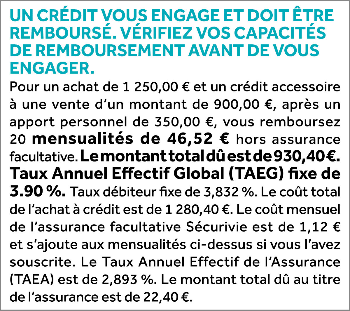 Un cr dit vous engage et doit tre rembours . V rifiez vos capacit s de remboursement avant de vous engager. Pour un ...