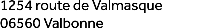 1254 route de Valmasque 06560 Valbonne