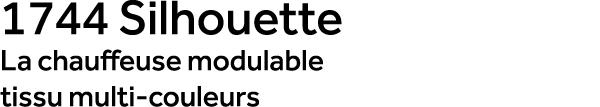 1744 Silhouette La chauffeuse modulable tissu multi couleurs