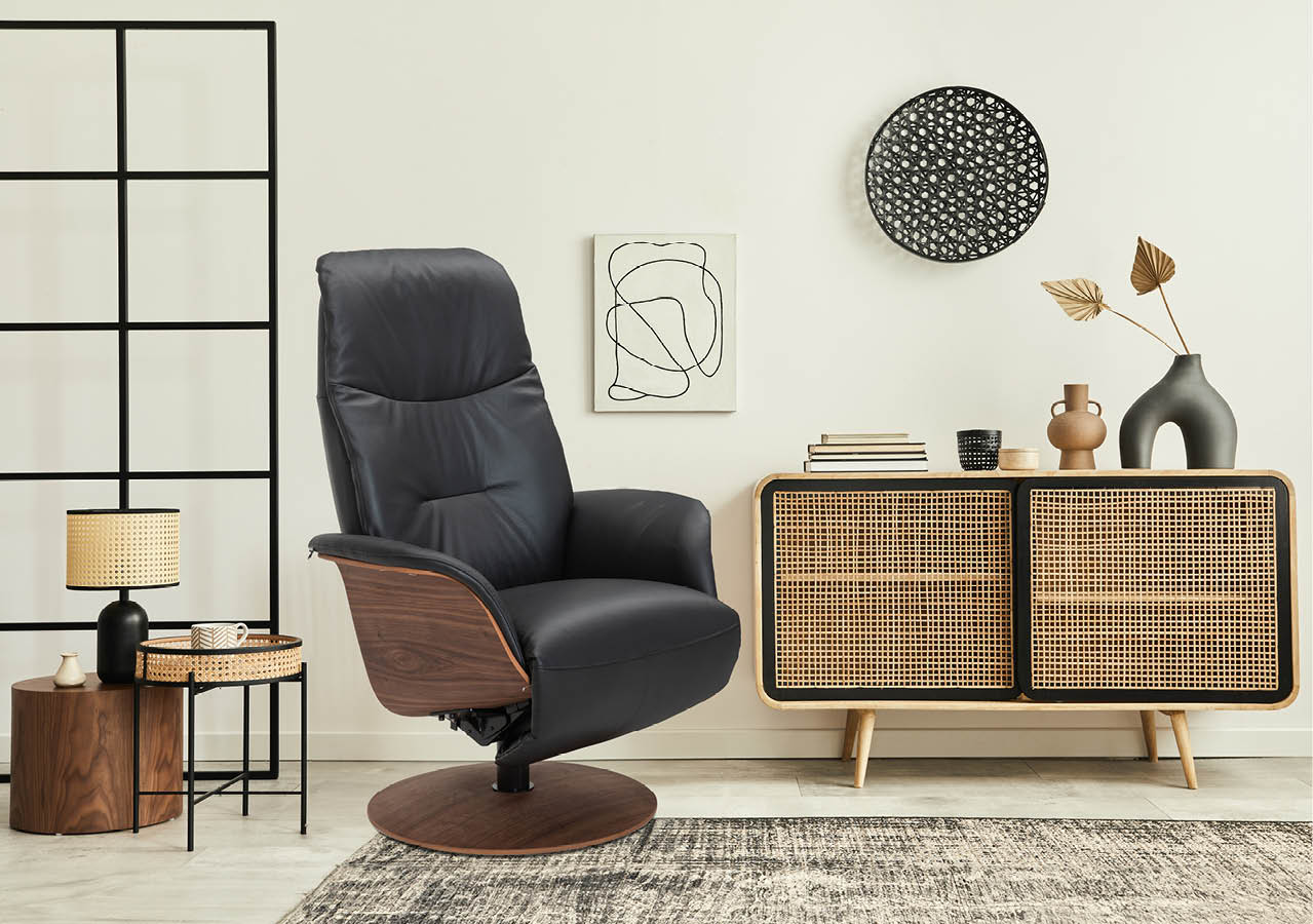 Interior design of living room at nice scandinavian apartment with stylish furnitures and elegant accessories. Modern home decor. Template.