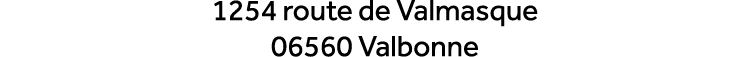 1254 route de Valmasque 06560 Valbonne