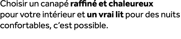 Choisir un canap raffin  et chaleureux pour votre int rieur et un vrai lit pour des nuits confortables, c’est possible.