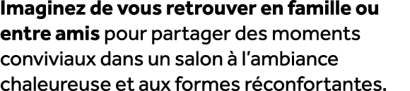 Imaginez de vous retrouver en famille ou entre amis pour partager des moments conviviaux dans un salon  l’ambiance c...