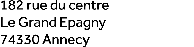 182 rue du centre Le Grand Epagny 74330 Annecy