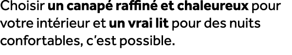 Choisir un canap raffin  et chaleureux pour votre int rieur et un vrai lit pour des nuits confortables, c’est possible.
