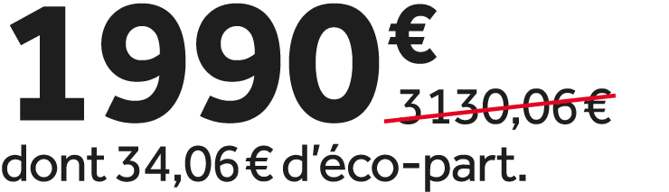 1990 €￼ dont 34,06 € d’ co part.