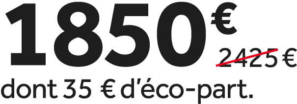 1850 €￼ dont 35 € d’ co part.