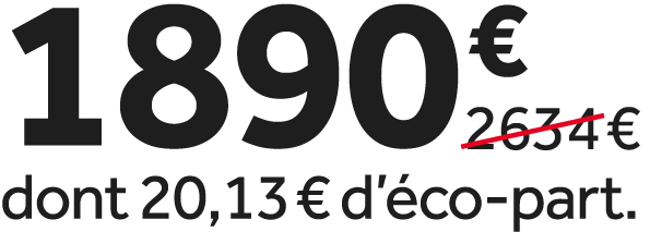 1890 €￼ dont 20,13 € d’ co part.
