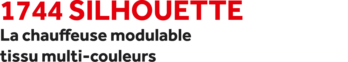 1744 Silhouette La chauffeuse modulable tissu multi couleurs