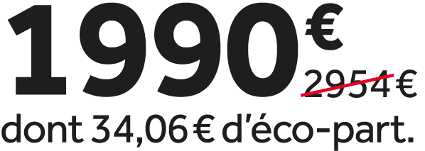 1990 €￼ dont 34,06 € d’ co part.