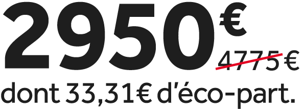 2950 €￼ dont 33,31€ d’ co part.