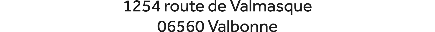 1254 route de Valmasque 06560 Valbonne