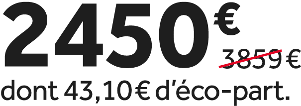 2450 €￼ dont 43,10 € d’ co part.