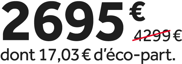 2695 €￼ dont 17,03 € d’ co part.