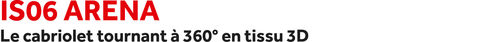 IS06 Arena Le cabriolet tournant  360° en tissu 3D 