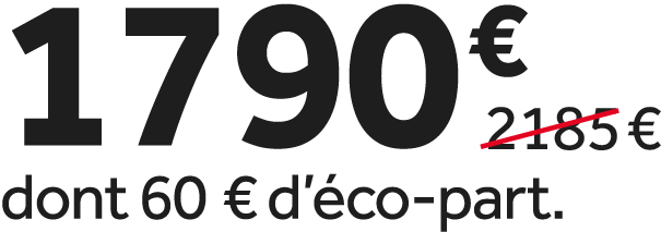 1790 €￼ dont 60 € d’ co part.