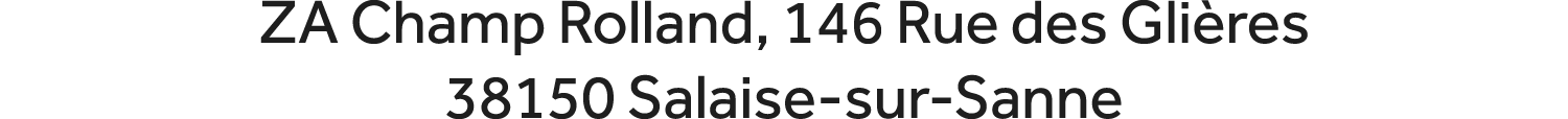 ZA Champ Rolland, 146 Rue des Gli res 38150 Salaise sur Sanne