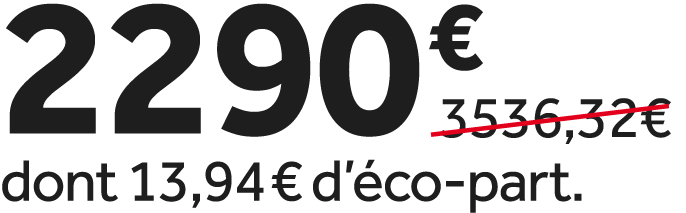 2290 €￼ dont 13,94 € d’ co part.