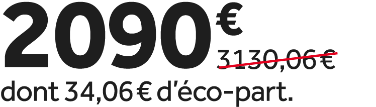 2090 €￼ dont 34,06 € d’ co part.