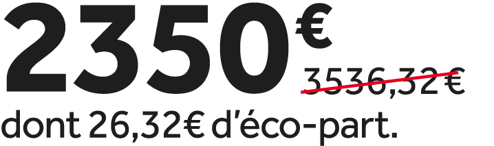 2350 €￼ dont 26,32€ d’ co part.