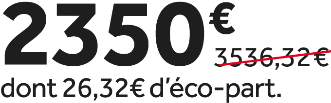 2350 €￼ dont 26,32€ d’ co part.