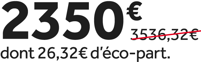 2350 €￼ dont 26,32€ d’ co part.