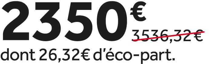 2350 €￼ dont 26,32€ d’ co part.