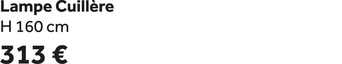 Lampe Cuill re H 160 cm 313 €