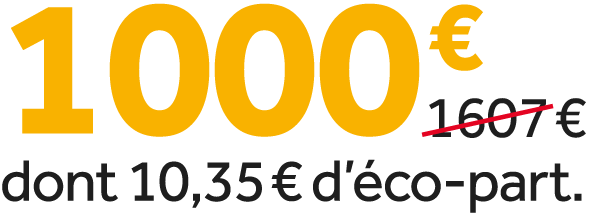 1000 €￼ dont 10,35 € d’ co part.