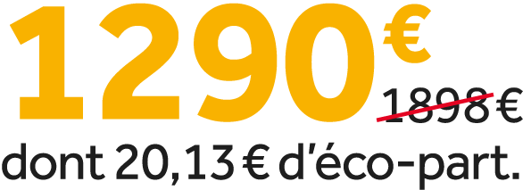 1290 €￼ dont 20,13 € d’ co part.