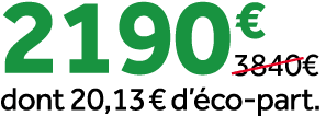 2190 €￼ dont 20,13 € d’ co part.