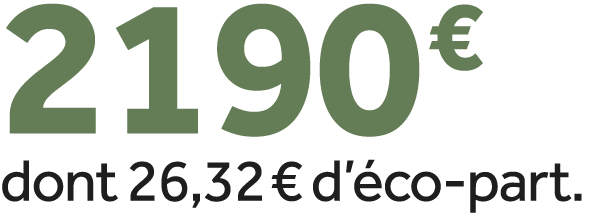 2190 € dont 26,32 € d’ co part.