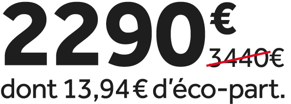 2290 €￼ dont 13,94 € d’ co part.
