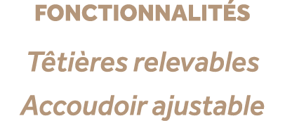 fonctionnalit s T ti res relevables Accoudoir ajustable