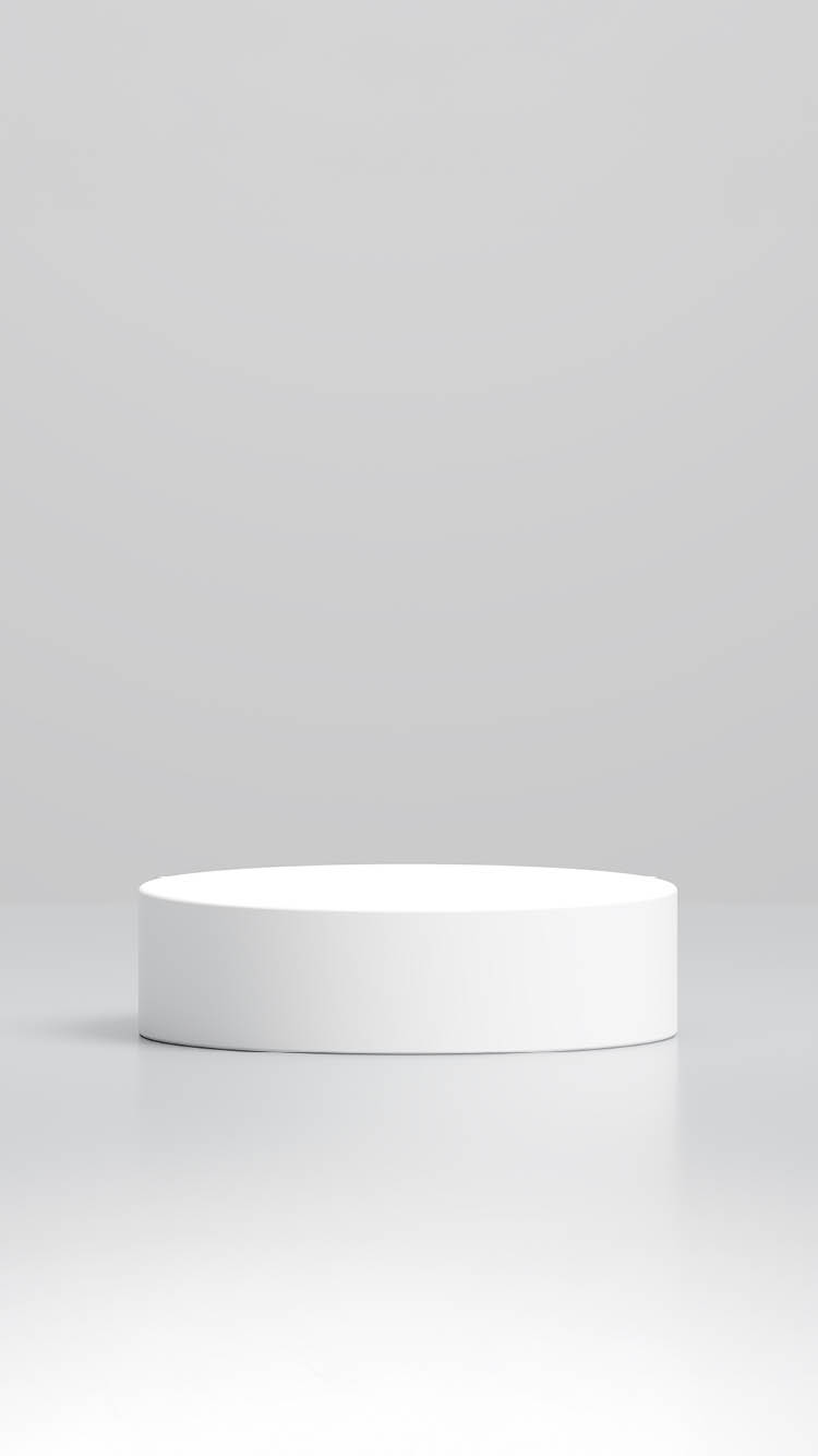 White luxury round podium for placing products 3D background