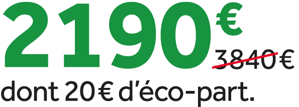 2190 €￼ dont 20 € d’ co part.