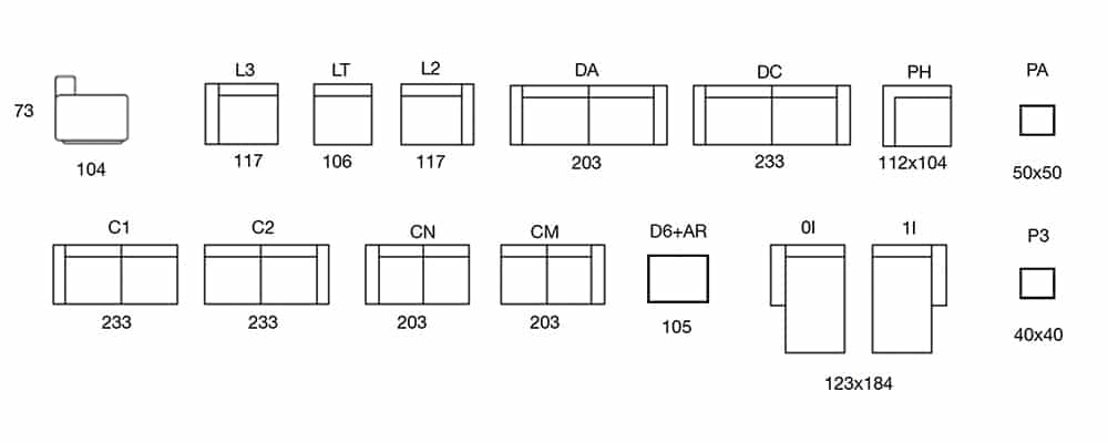 Dimensions Modèle 2253