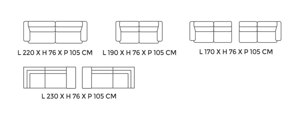 Dimensions Modèle 2315 Blanc