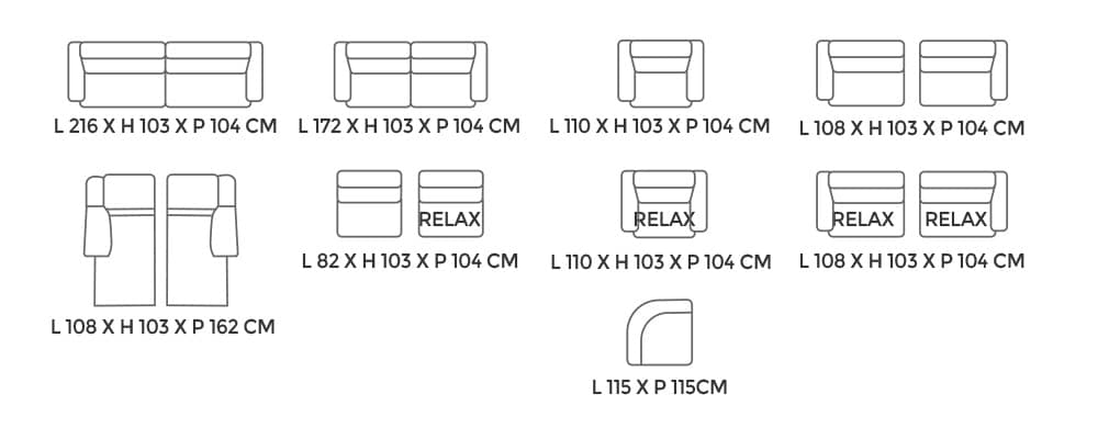 Dimensions Modèle 358E POLRI