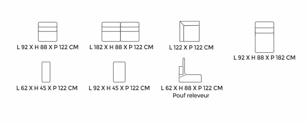 Dimensions Modèle 3925 SIRO