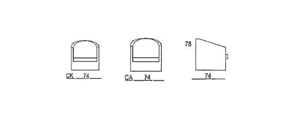 Dimensions Modèle P140 Pivotant