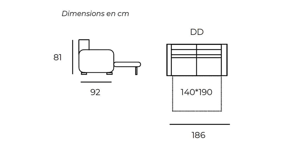 Dimensions Modèle 20NP SOLEIL